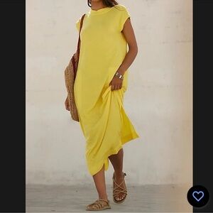 Free People Yellow Maxi Dress